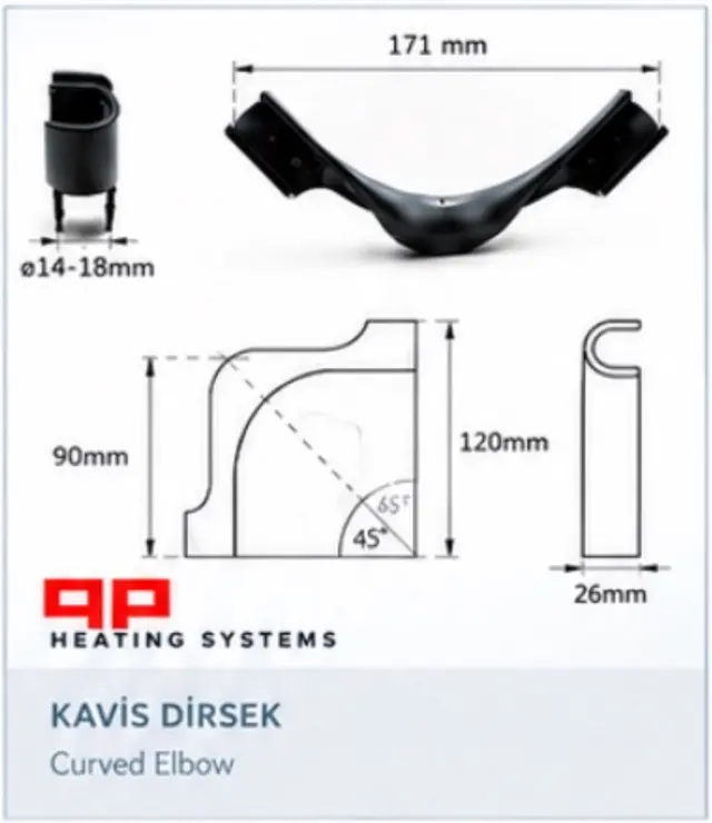 QP Yerden Isıtma Kavis Dirsek